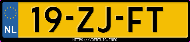 Kenteken afbeelding van 19ZJFT, zwarte Peugeot 207