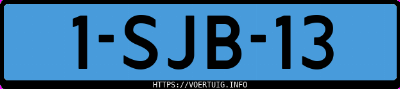 Kenteken afbeelding van 1SJB13, blauwe Peugeot 508 Sw 1.6 E-Hdi