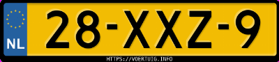 Kenteken afbeelding van 28XXZ9, zwarte Peugeot 208 1.4 E-Hdifap