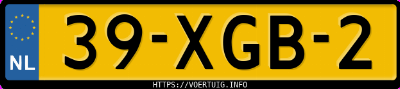 Kenteken afbeelding van 39XGB2, zwarte Peugeot 3008 1.6i Turbo