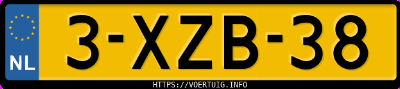 Kenteken afbeelding van 3XZB38, zwarte Peugeot 308 1.6 Hdi Stt