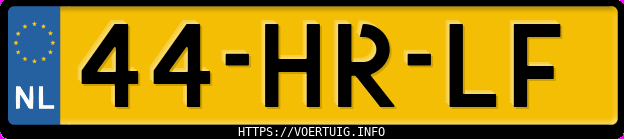 Kenteken afbeelding van 44HRLF, beige Peugeot 406