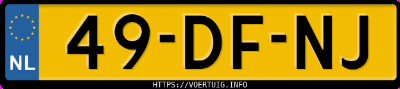 Kenteken afbeelding van 49DFNJ, groene Peugeot 406 2.0 Coupé