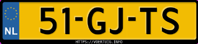 Kenteken afbeelding van 51GJTS, zwarte Peugeot 406 1.8