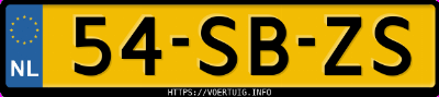 Kenteken afbeelding van 54SBZS, grijze Peugeot 307 1.6hdi/fap