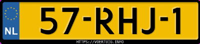 Kenteken afbeelding van 57RHJ1, rode Peugeot Expert