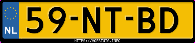 Kenteken afbeelding van 59NTBD, blauwe Peugeot 206 1.4 16v 3drs