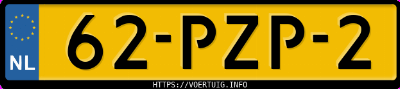 Kenteken afbeelding van 62PZP2, rode Peugeot Bipper 1.4i