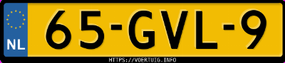 Kenteken afbeelding van 65GVL9, rode Peugeot 206 1.4