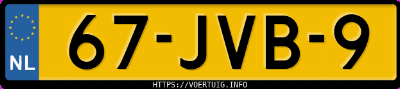 Kenteken afbeelding van 67JVB9, grijze Peugeot 107