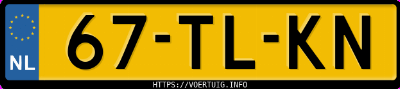 Kenteken afbeelding van 67TLKN, grijze Peugeot 307 1.6hdi/fap
