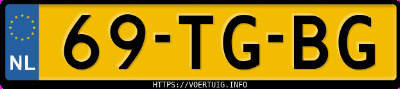 Kenteken afbeelding van 69TGBG, zwarte Peugeot 407 1.8i Break