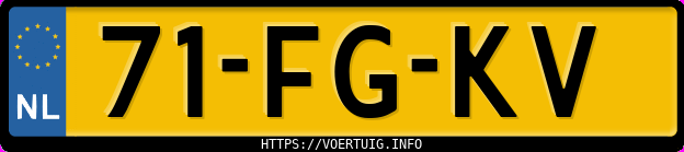 Kenteken afbeelding van 71FGKV, blauwe Peugeot 106