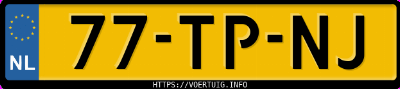 Kenteken afbeelding van 77TPNJ, blauwe Peugeot 206 1.4