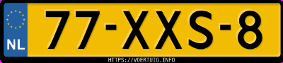 Kenteken afbeelding van 77XXS8, witte Peugeot 244 L