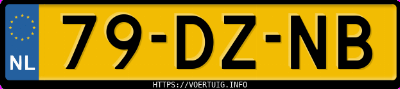 Kenteken afbeelding van 79DZNB, blauwe Peugeot 306 1.4 Break