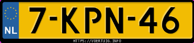 Kenteken afbeelding van 7KPN46, blauwe Peugeot 208 1.6 Turbo