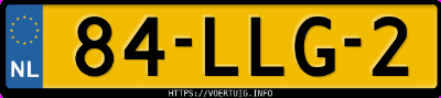 Kenteken afbeelding van 84LLG2, grijze Peugeot 407
