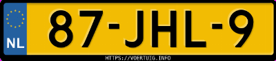 Kenteken afbeelding van 87JHL9, grijze Peugeot 308 Sw 1.6i 16v