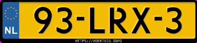 Kenteken afbeelding van 93LRX3, grijze Peugeot 107