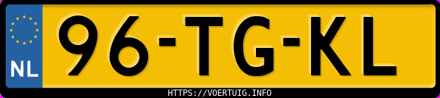 Kenteken afbeelding van 96TGKL, zwarte Peugeot 307 Sw 1.6 16v