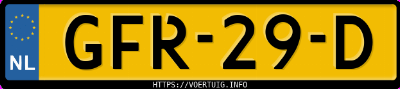 Kenteken afbeelding van GFR29D, zwarte Peugeot 308 Mhev
