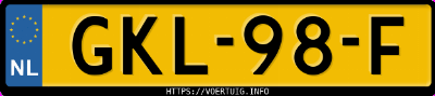Kenteken afbeelding van GKL98F, zwarte Peugeot 5008