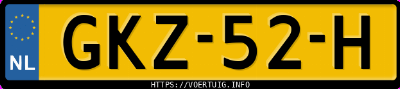 Kenteken afbeelding van GKZ52H, witte Peugeot 5008 1.2i Stt