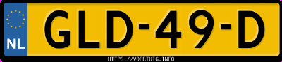 Kenteken afbeelding van GLD49D, grijze Peugeot 2008 E-2008 50 Kwh