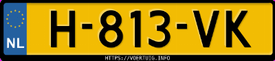 Kenteken afbeelding van H813VK, zwarte Peugeot Partner 1.2i