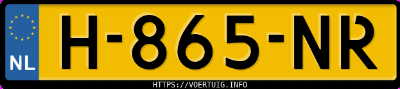 Kenteken afbeelding van H865NR, blauwe Peugeot Rifter 1.2 I Puretech 110