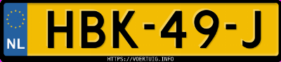 Kenteken afbeelding van HBK49J, grijze Peugeot 3008 1.2i Stt