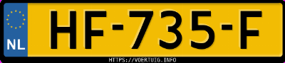Kenteken afbeelding van HF735F, grijze Peugeot 308 1.2i Stt