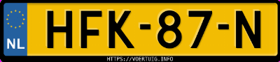 Kenteken afbeelding van HFK87N, grijze Peugeot 3008 E-3008