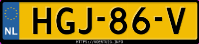 Kenteken afbeelding van HGJ86V, grijze Peugeot 3008 1.6i Stt