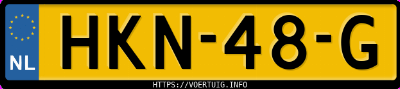 Kenteken afbeelding van HKN48G, witte Peugeot 3008 1.6i Stt