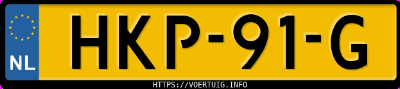 Kenteken afbeelding van HKP91G, grijze Peugeot 2008 1.2i