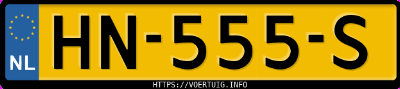 Kenteken afbeelding van HN555S, oranje Peugeot 2008 1.2 E