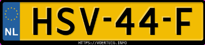 Kenteken afbeelding van HSV44F, blauwe Peugeot 3008 1.6i Stt