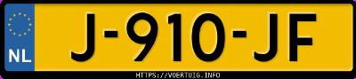 Kenteken afbeelding van J910JF, zwarte Peugeot 2008 1.2i