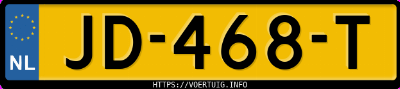 Kenteken afbeelding van JD468T, grijze Peugeot 2008 1.2 E Stt