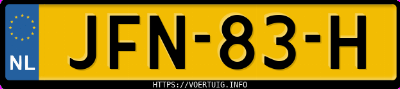 Kenteken afbeelding van JFN83H, witte Peugeot 3008