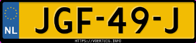 Kenteken afbeelding van JGF49J, zwarte Peugeot 3008 E-3008