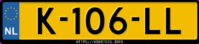 Kenteken afbeelding van K106LL, zwarte Peugeot 2008 E-2008 50 Kwh