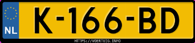 Kenteken afbeelding van K166BD, rode Peugeot 2008 E-2008 50 Kwh