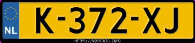 Kenteken afbeelding van K372XJ, grijze Peugeot 2008 1.2i