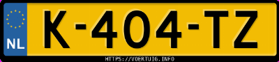 Kenteken afbeelding van K404TZ, rode Peugeot 208 1.2i