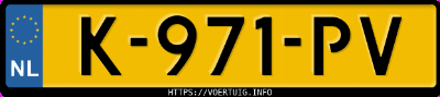 Kenteken afbeelding van K971PV, zwarte Peugeot Boxer 333 L2h2 3.0hdif