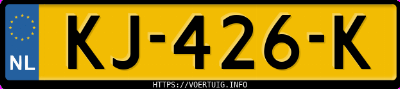 Kenteken afbeelding van KJ426K, rode Peugeot 2008 1.2 E Stt