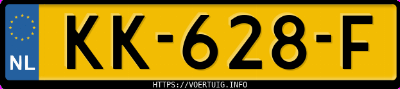 Kenteken afbeelding van KK628F, rode Peugeot 2008 1.2 E Stt